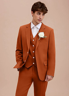 front Ethan Poltettu Appelsiini Hienostunut kudos 3-osainen puku