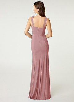 Azazie Alara Kleider zum Anprobieren zu Hause Etui Seitliche Cut-Outs Stretch-Chiffon Kleid Wüstenrose image2