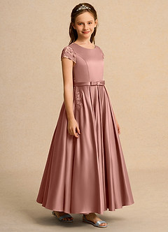 Azazie Bunny Girl Blumenmädchenkleider Ballkleid Spitze Kleid Zedernrose image5