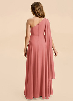 Azazie Averie Junior Antique Rose A-Line Pleated Chiffon Dress image3