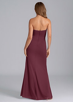 Azazie Mariya Vestidos de madrinha de casamento Vestido Cabernet de Malha de sereia com Sem alças image6
