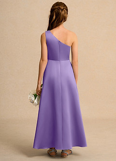 Azazie Taffy Junior Formal vestidos de niña de las flores Vestido de Tahití de Satin Mate de Corte En A con Encaje image2