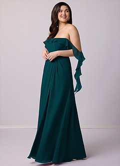 Barbie ♥ Azazie Bridesmaid Dresses A-Line Off the Shoulder Chiffon Floor-Length Dress image11