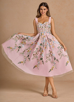 Aurelie Candy Pink Midi Dress image4