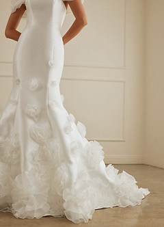 Christian Siriano Bridal for Azazie 2012 Wedding Dresses Organza Rossette Mikado Mermaid Gown image4