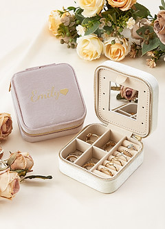 front Personalized Name Velvet Jewelry Box