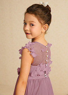 Azazie Arlo Final Sale Vintage Mauve A-Line Bow Chiffon Dress image6