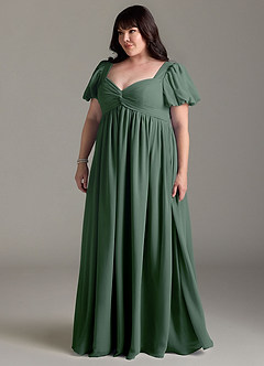 Azazie Madisynn Maternity Bridesmaid Dresses Bow Chiffon Floor-Length Dress image8