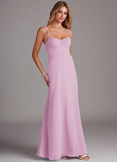 Azazie Breonna Bridesmaid Dresses Candy Pink A-Line Sweetheart Neckline Chiffon Dress image4