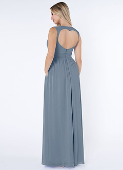 Azazie Raine Final Sale Matcha A-Line Sweetheart Ruched Chiffon Dress image4