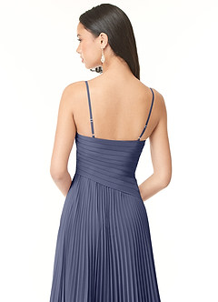 Azazie Vini Bridesmaid Dresses Stormy A-Line V-Neck Pleated Chiffon Dress image5