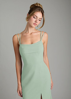 Azazie Egypt Bridesmaid Dresses Agave Sheath Sweetheart Neckline Chiffon Dress image3