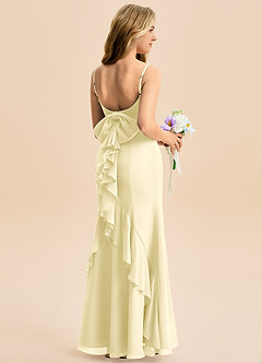 Azazie Lioren Junior Robe Sirène en Mousseline de soie Arc Sorbet Citron image1