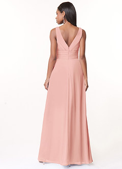 Azazie Julianna Bridesmaid Dresses Rosette A-Line Chiffon Dress image2