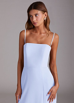 Azazie Wren Bridesmaid Dresses Lavender A-Line Side Slit Chiffon Convertible Dress image6