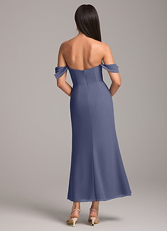 Azazie Saige Bridesmaid Dresses Stormy Sheath Off the Shoulder Chiffon Convertible Dress image5