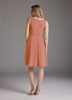 Azazie Shirley Mother of the Bride Dresses MAI TAI A-Line Scoop Pleated Chiffon Dress image6