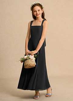 Azazie Tater Girl Flower Girl Klänningar Klä A-Line i Chiffong Plisserad image4