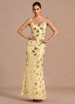 Shine Gold Sequins Maxi Dress image3