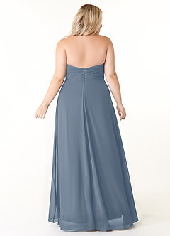 Azazie Tessie Bridesmaid Dresses Twilight A-Line V-Neck Pleated Chiffon Dress image7