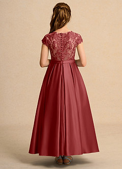 Azazie Bunny Girls Formal Abiti da Ragazza di Fiori Abito Principessa in Pizzo Ruggine image2