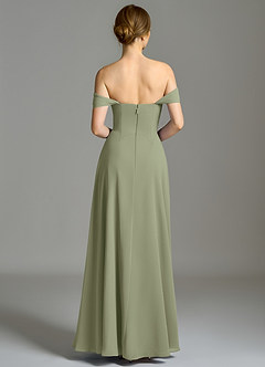 Azazie Oasis Bridesmaid Dresses Pistachio A-Line with Pockets Chiffon Dress image8