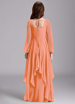 Azazie Clara Junior Sunset A-Line Blouson Chiffon Dress image2