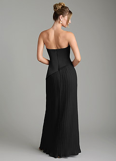 Azazie Tierney Bridesmaid Dresses Black A-Line Strapless Chiffon Convertible Dress image13