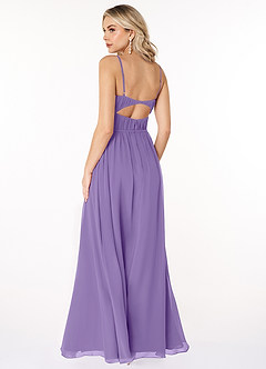 Azazie Yanelie Bridesmaid Dresses Tahiti A-Line Scoop Pleated Chiffon Dress image7