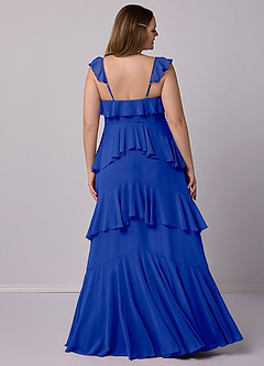 Barbie ♥ Azazie Bridesmaid Dresses Royal Blue A-Line Sweetheart Neckline Chiffon Dress image7
