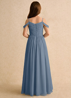 Azazie Chelo Girls Formal Flower Girl Dresses Twilight A-Line Pleated Chiffon Dress image2