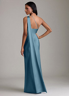 Azazie Galinda Brudtärnklänningar Klä av Sjöjungfru i Stretch Satin Ena axeln Bermuda image6