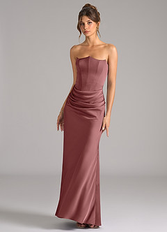 Azazie Debby Bridesmaid Dresses Amethyst Mermaid Strapless Stretch Satin Convertible Dress image4