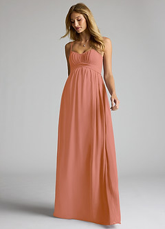 Azazie Llana Maternity Bridesmaid Dresses A-Line Chiffon Floor-Length Dress image3