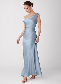 Vestido Azul Polvoriento Largo Avela image6