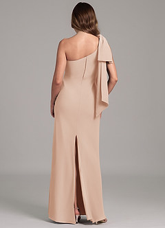 Azazie Capri Bridesmaid Dresses English Rose A-Line One Shoulder Chiffon Dress image2