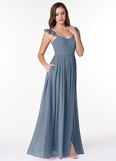 Azazie Metz Bridesmaid Dresses Twilight A-Line Sweetheart Ruched Chiffon Dress image3