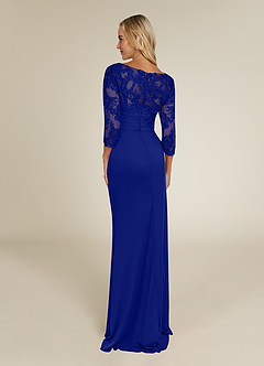 Azazie Alisondra Mother of the Bride Dresses Royal Blue Sheath Scoop Lace Lace Dress image4