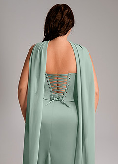 Azazie Sorrel Bridesmaid Dresses Agave Mermaid Strapless Stretch Satin Convertible Dress image11