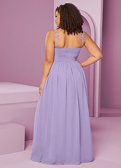Barbie ♥ Azazie Brautjungfernkleider A-Linie Plissee Chiffon Kleid Flieder image15
