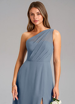 Azazie Phaedra Bridesmaid Dresses Twilight A-Line One Shoulder Chiffon Dress image8
