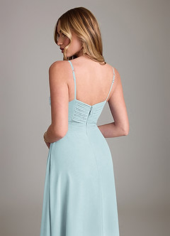 Azazie Terese Bridesmaid Dresses Mist A-Line Pleated Chiffon Dress image7