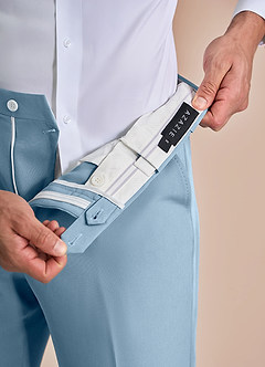 front James Light Blue Structured Stretch Dress Pants