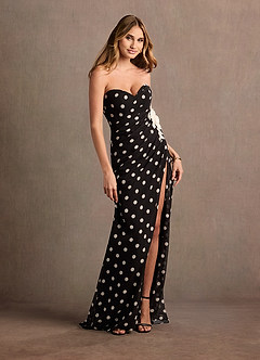 Alicent White And Black Polka Dot Gown image4