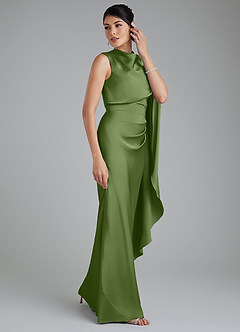 Azazie Taj Bridesmaid Dresses Juniper Mermaid Corset Stretch Satin Dress image6