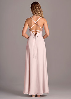 Azazie Mei Bridesmaid Dresses Blushing Pink A-Line Chiffon Dress image6