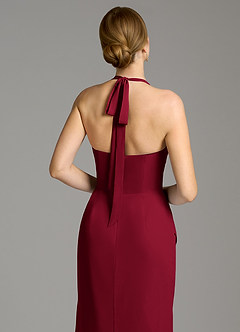 Azazie Serenity Bridesmaid Dresses Burgundy Mermaid Sweetheart Neckline Chiffon Dress image2
