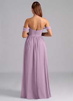 Azazie Saige Maternity Bridesmaid Dresses A-Line Pleated Chiffon Floor-Length Dress image2