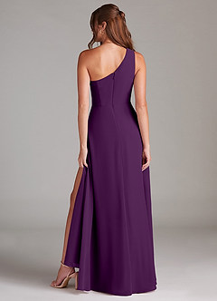 Azazie Brooke Jurken voor bruidsmeisjes Jurk van Chiffon met A-Lijn One-Shoulder Druif image7