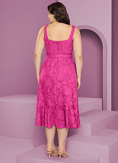 Barbie ♥ Azazie 신부 들러리 드레스 스퀘어넥 플로럴 번아웃 A라인 드레스 image11